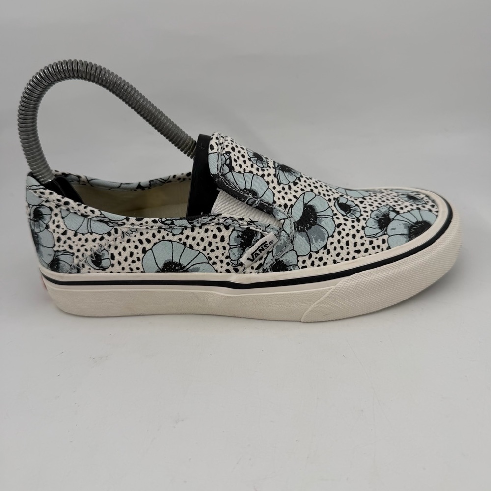 👞 NEW Vans Slip-On VR3 Blue Floral Print-SZ 5.5-Design Skateboard Shoes Sneakers
